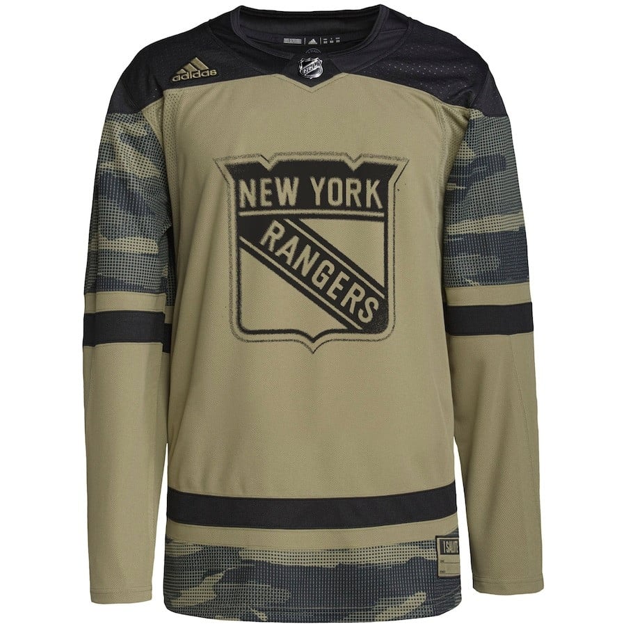 New York Rangers Military Appreciation Team Practice Camo NHL Jersey Men's