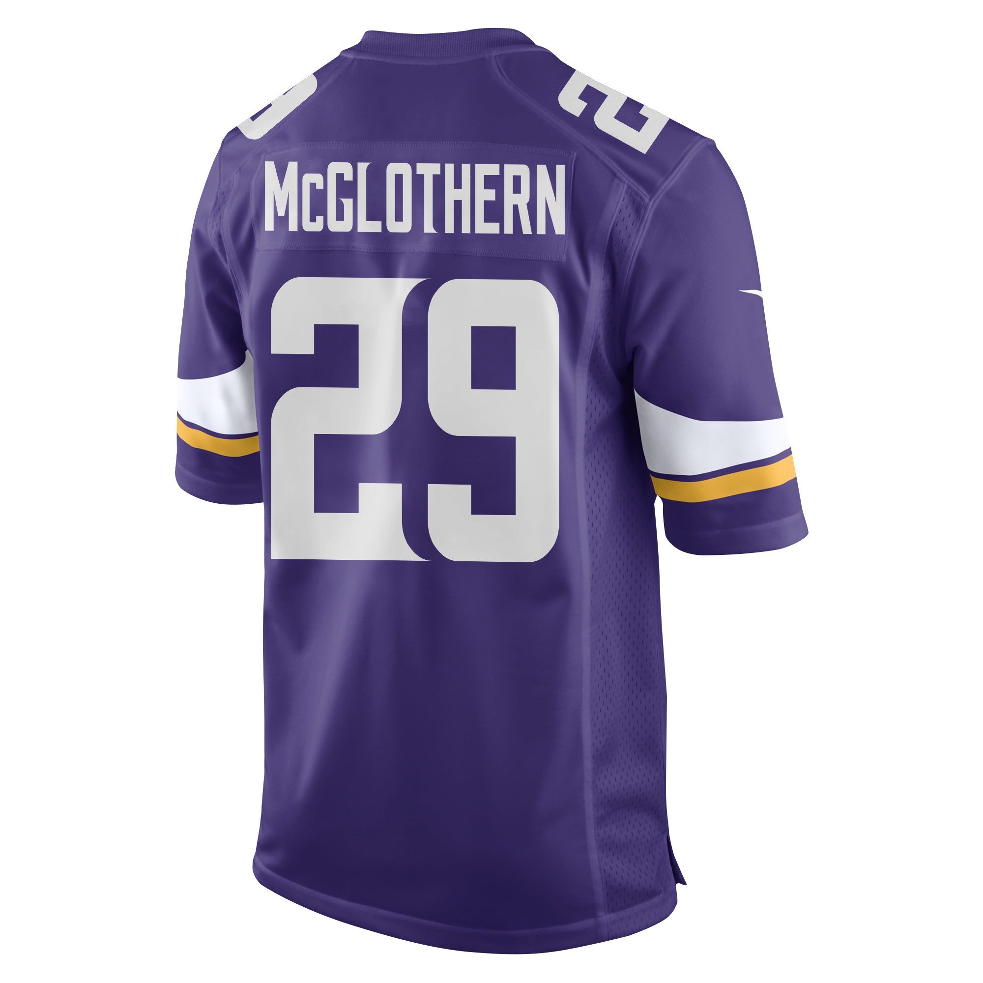 Dwight McGlothern 29 Minnesota Vikings Super Bowl LIX New Orleans Patch Game Purple NFL Jersey Men's