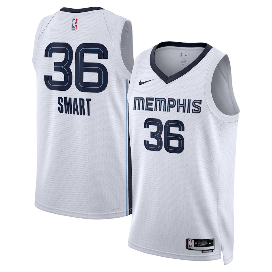 Marcus Smart 36 Memphis Grizzlies Unisex Swingman Association Editio White NBA Jersey Unisex