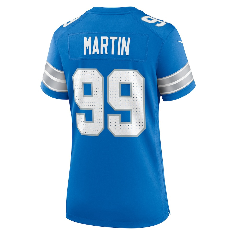 Brodric Martin 99 Detroit Lions Team Game Blue NFL Jersey Women's