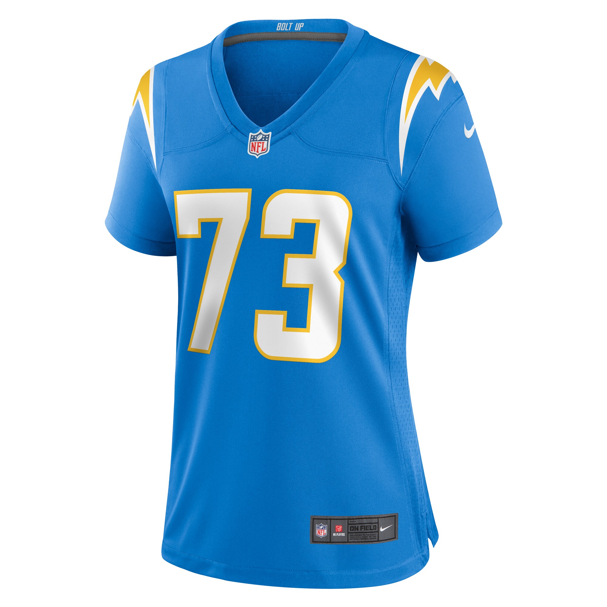 Los Angeles Chargers Foster Sarell Powder Blue Game Player NFL Jersey Women's