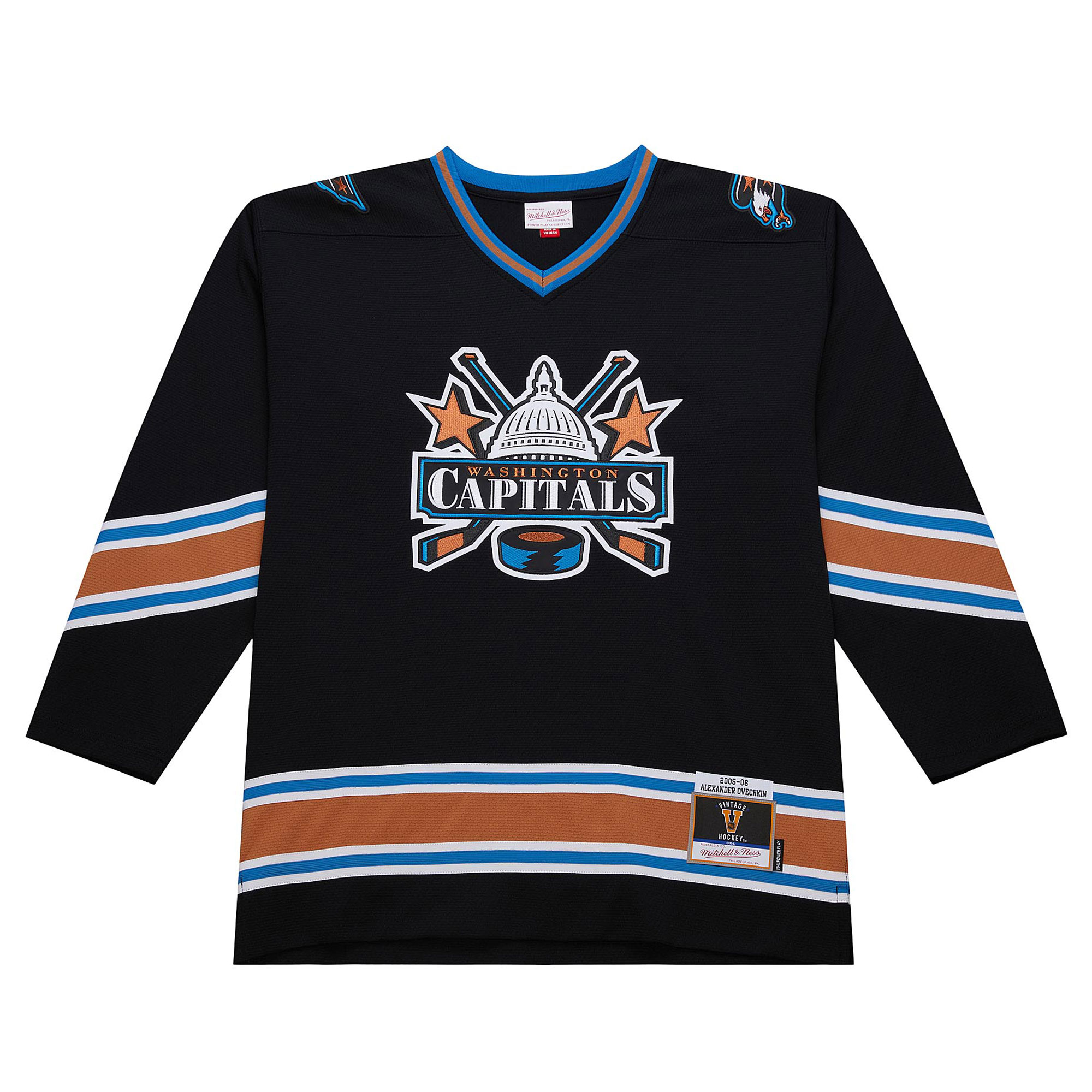 Washington Capitals Alexander Ovechkin Black 2005-06 Power Play NHL Jersey Men's