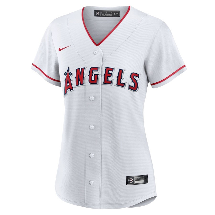 Los Angeles Angels Home Blank White MLB Jersey Women's
