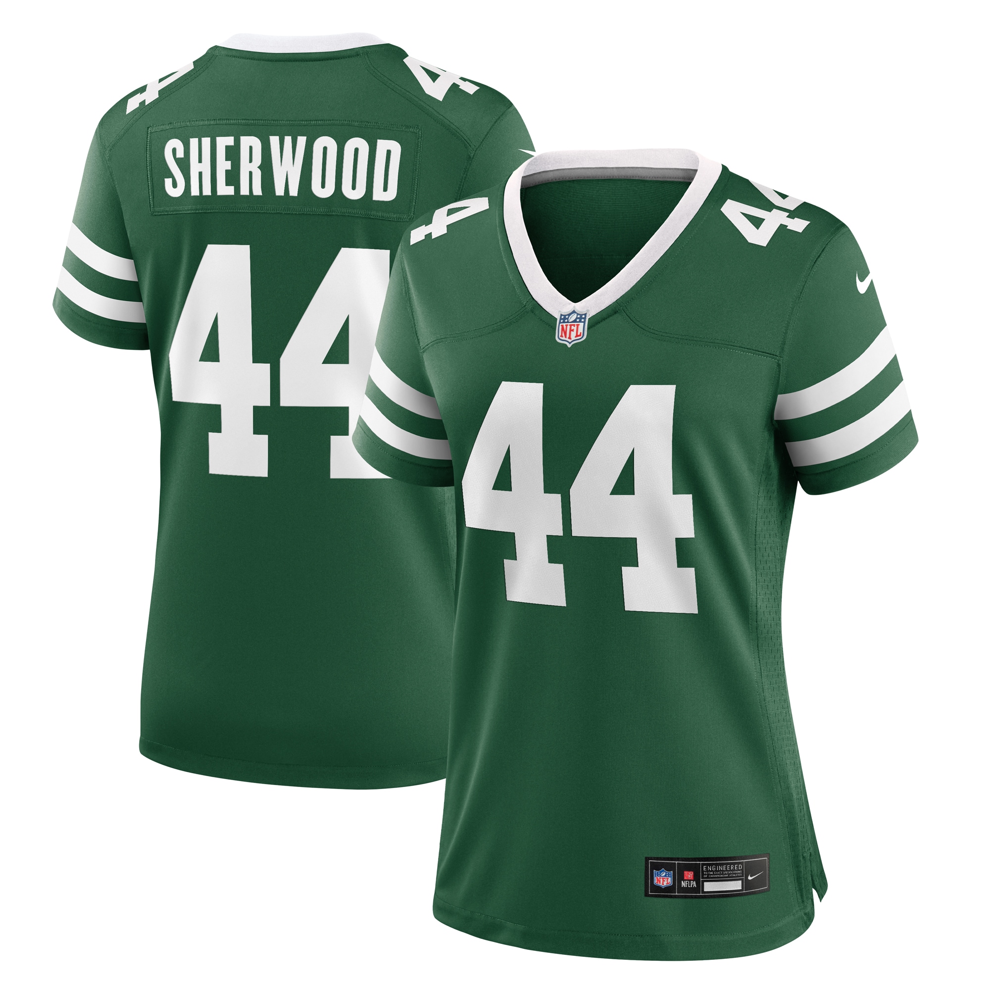 New York Jets Jamien Sherwood Legacy Green Team Game NFL Jersey Women's