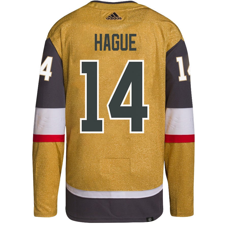 Nicolas Hague 14 Vegas Golden Knights Stanley Cup 2023 Final Patch Home Breakaway Gold NHL Jersey Men's
