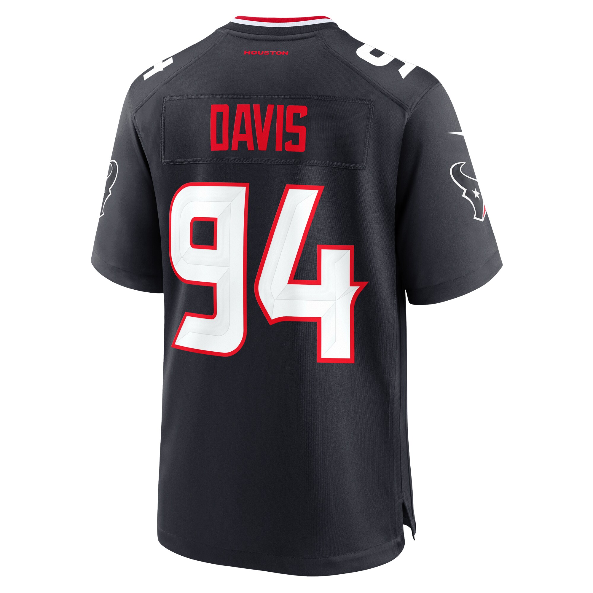 Houston Texans Khalil Davis Navy Team Game NFL Jersey Men's