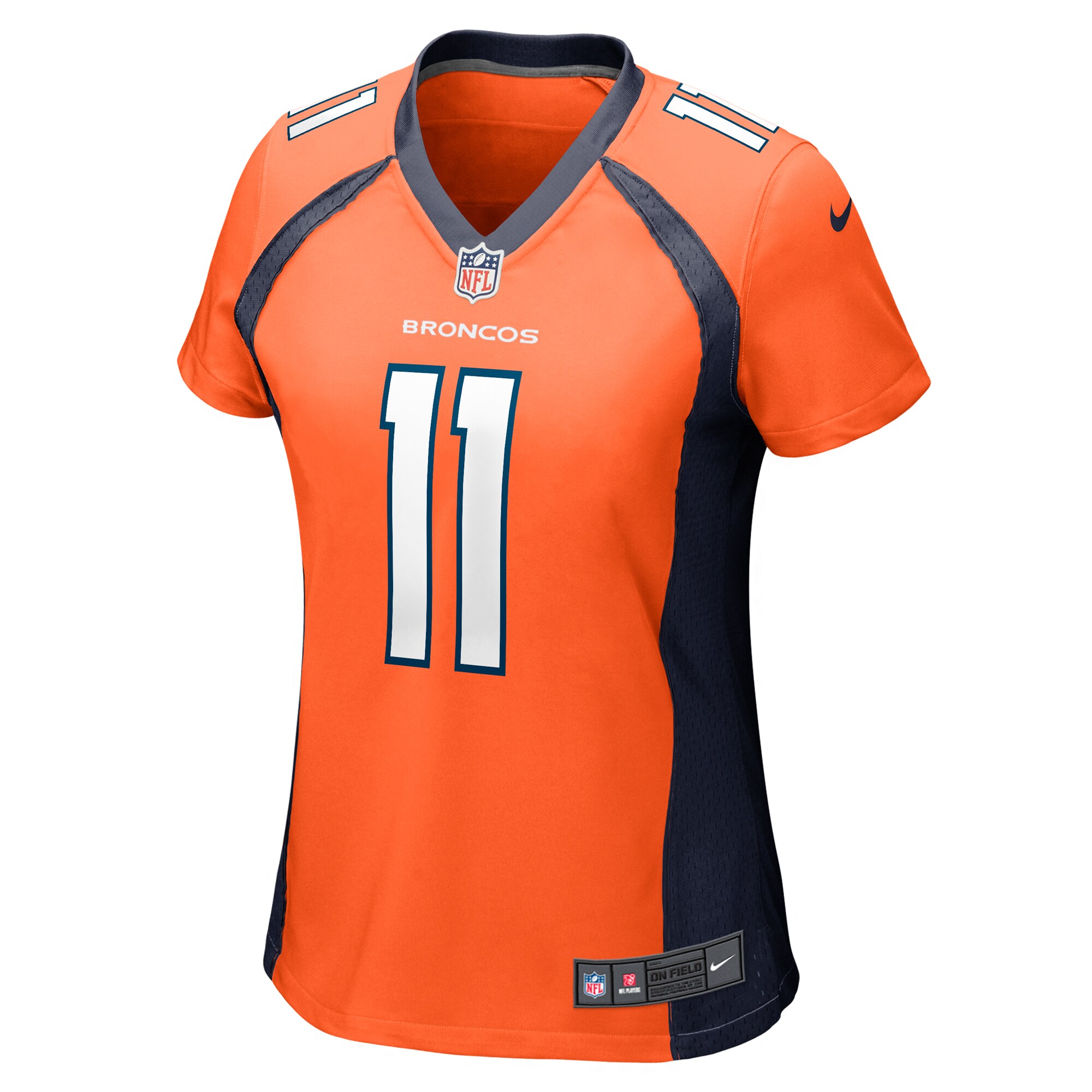 Denver Broncos Ben DiNucci Orange Team Game NFL Jersey Women's
