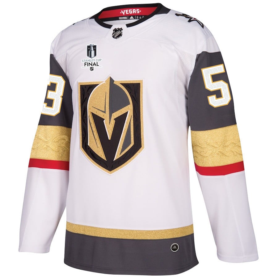 Teddy Blueger 53 Vegas Golden Knights Stanley Cup 2023 Final Patch Away Breakaway White NHL Jersey Men's