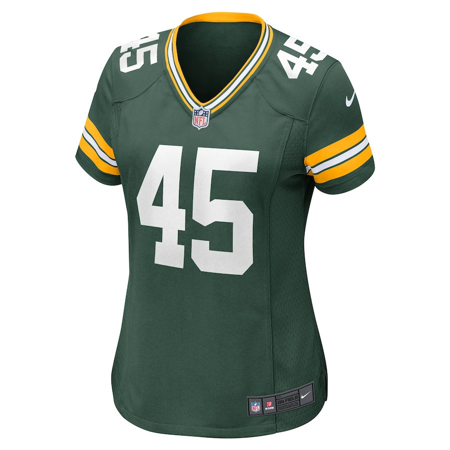 Eric Wilson 45 Green Bay Packers Team Game Green NFL Jersey Women's