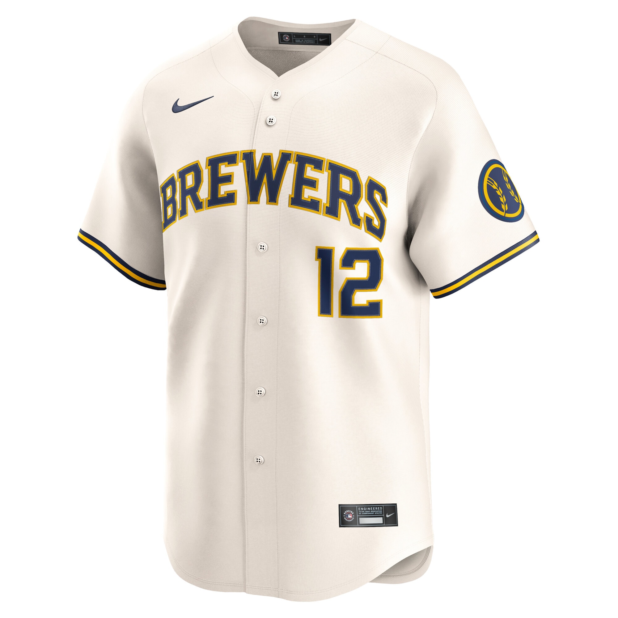 Milwaukee Brewers Rhys Hoskins Cream Alternate Limited Player MLB Jersey Men's
