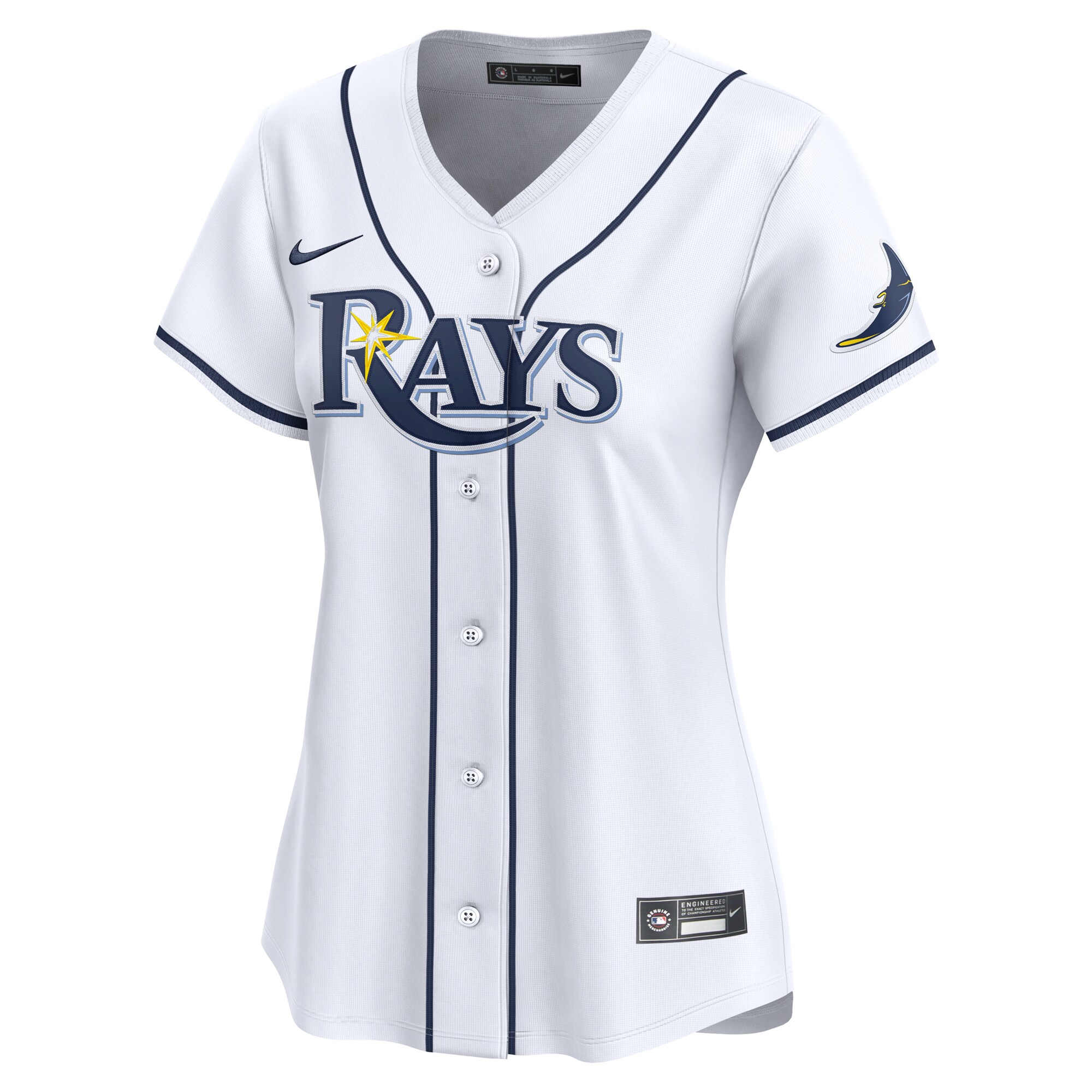 Tampa Bay Rays White #1 Mom Home Limited MLB Jersey Women's