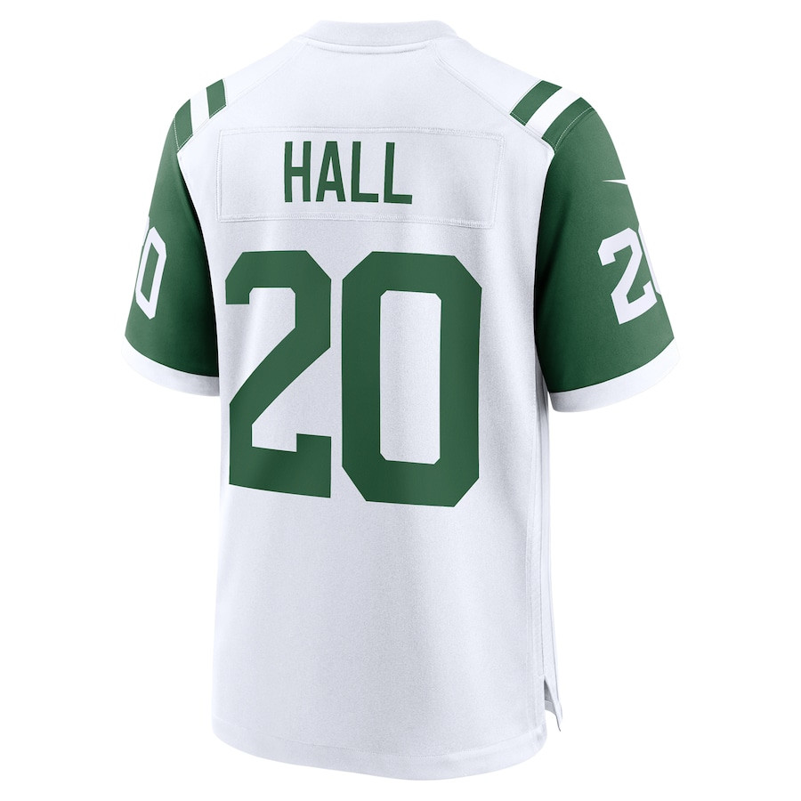 Breece Hall 20 New York Jets Classic Alternate Game White NFL Jersey Men's