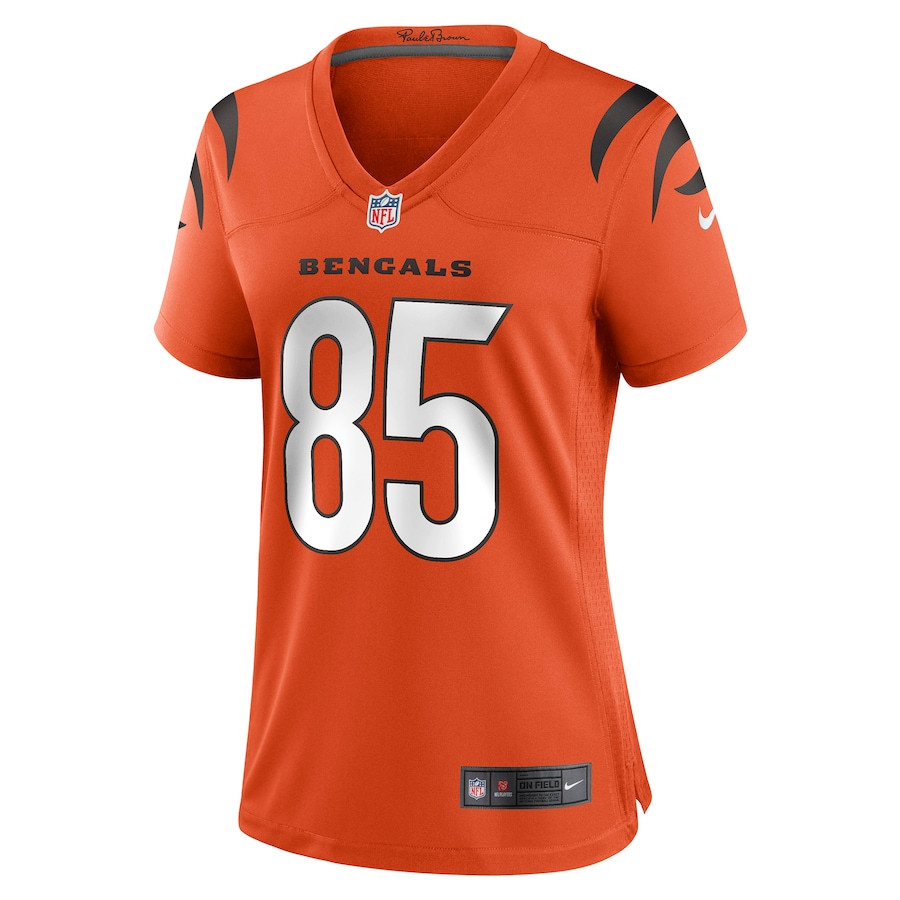 Chad Johnson 85 Cincinnati Bengals Retired Game Orange NFL Jersey Women's