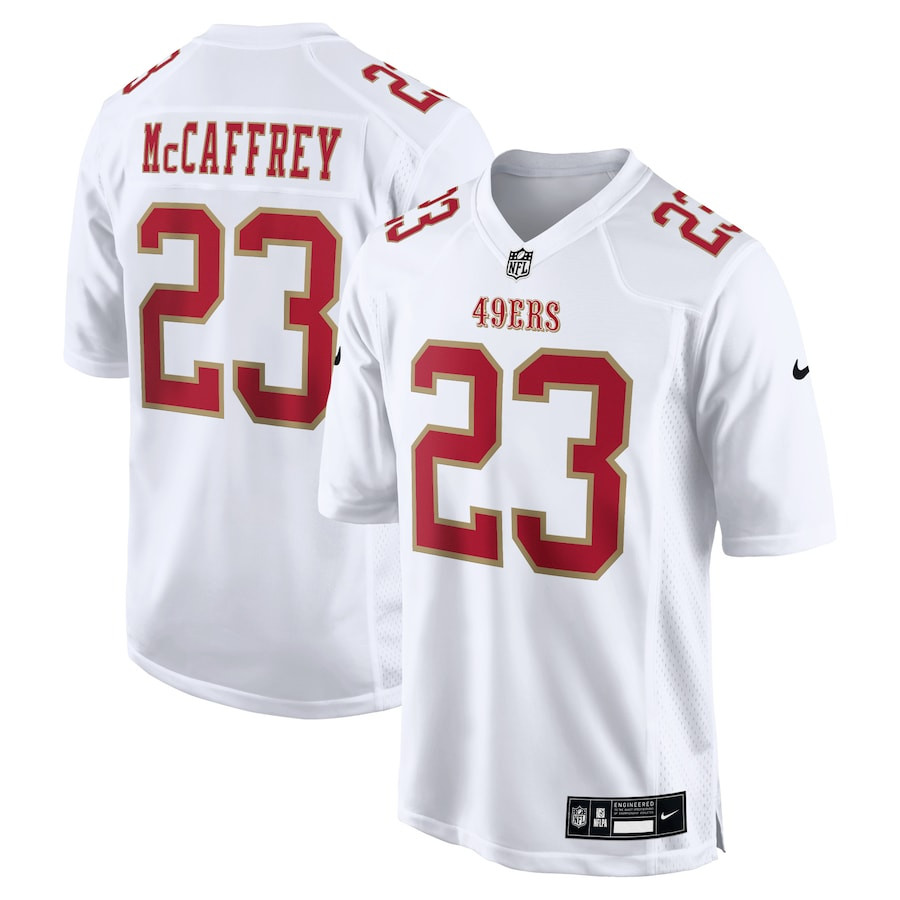 Christian McCaffrey 23 San Francisco 49ers Fashion Game Tundra White NFL Jersey Men's