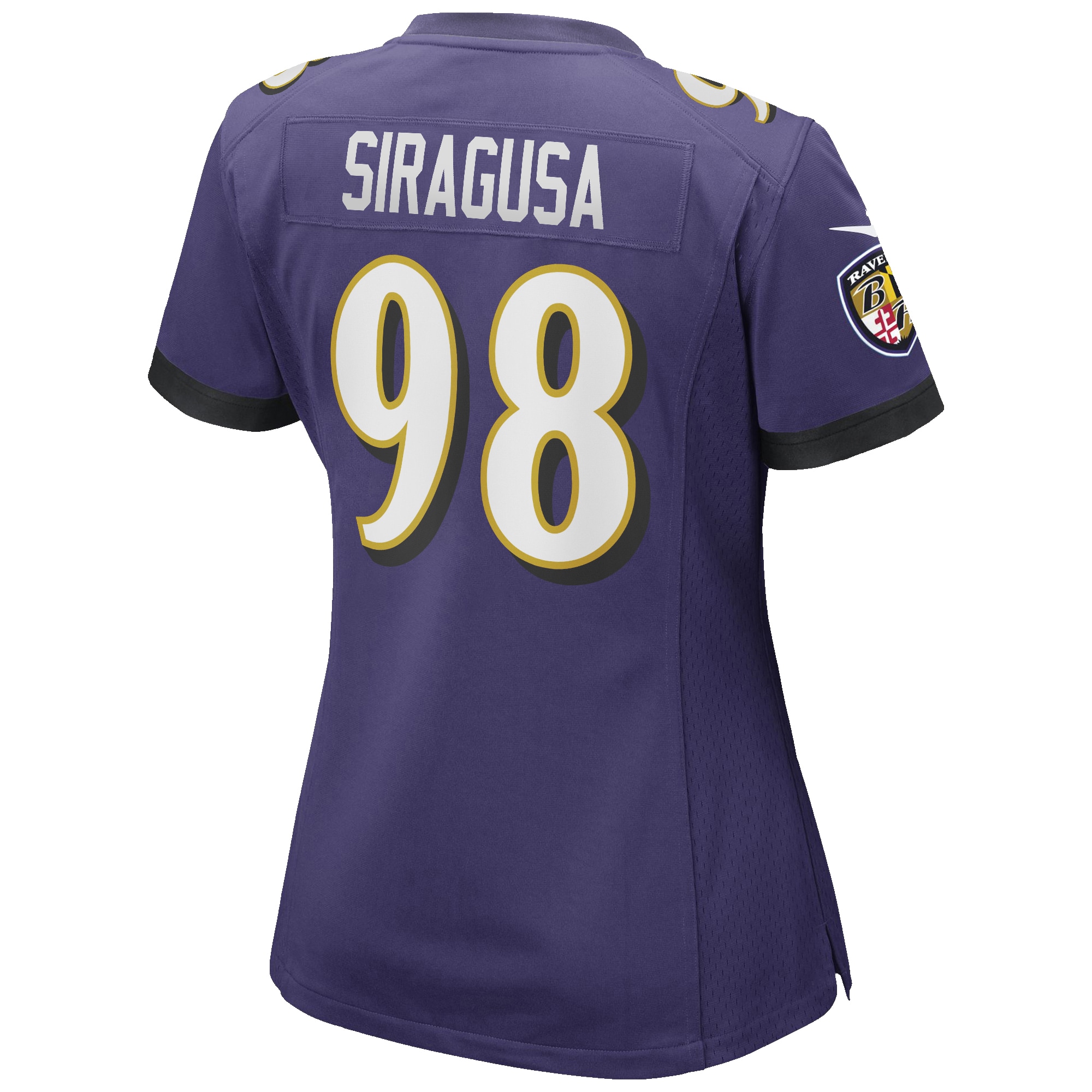 Baltimore Ravens Tony Siragusa Purple Game Retired Player NFL Jersey Women's