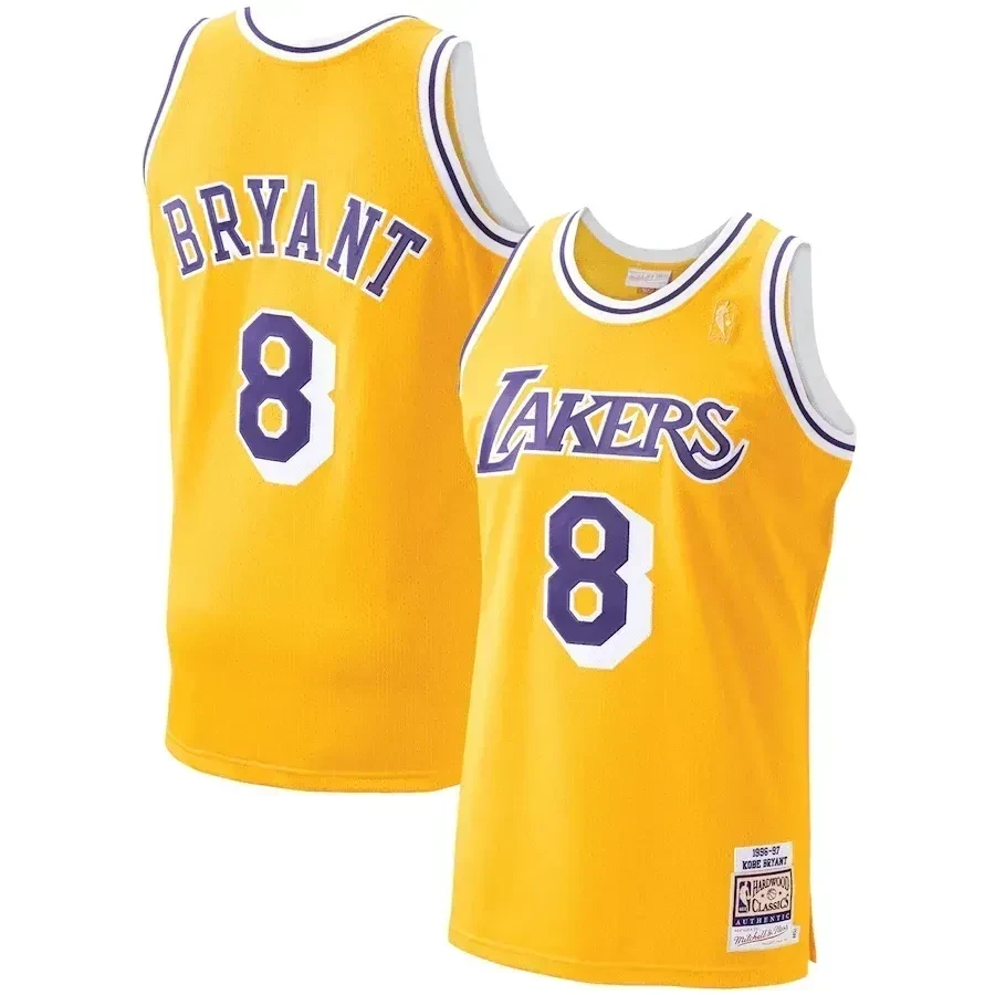 Kobe Bryant Los Angeles Lakers Mitchell Ness 1996-97 Hardwood Classics Player Gold NBA Jersey Men's