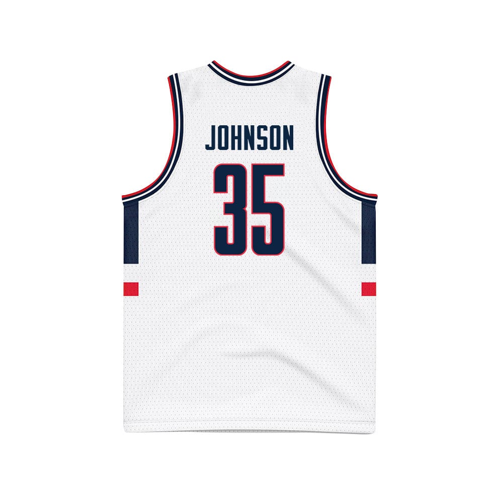 Samson Johnson 35 UConn Huskies 2024 White Unisex NCAA Jersey Unisex