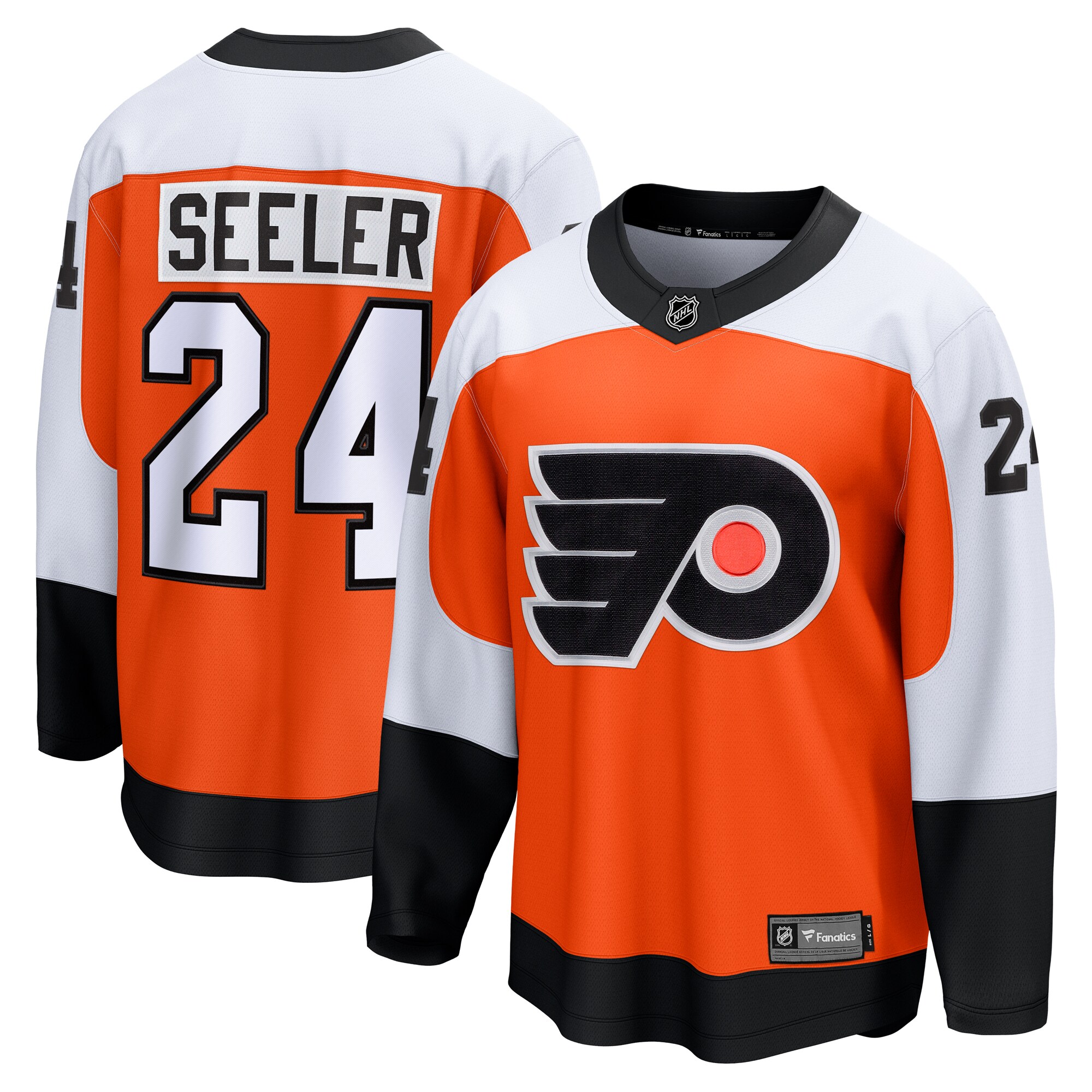 Philadelphia Flyers Nick Seeler Orange Home Breakaway NHL Jersey Men's