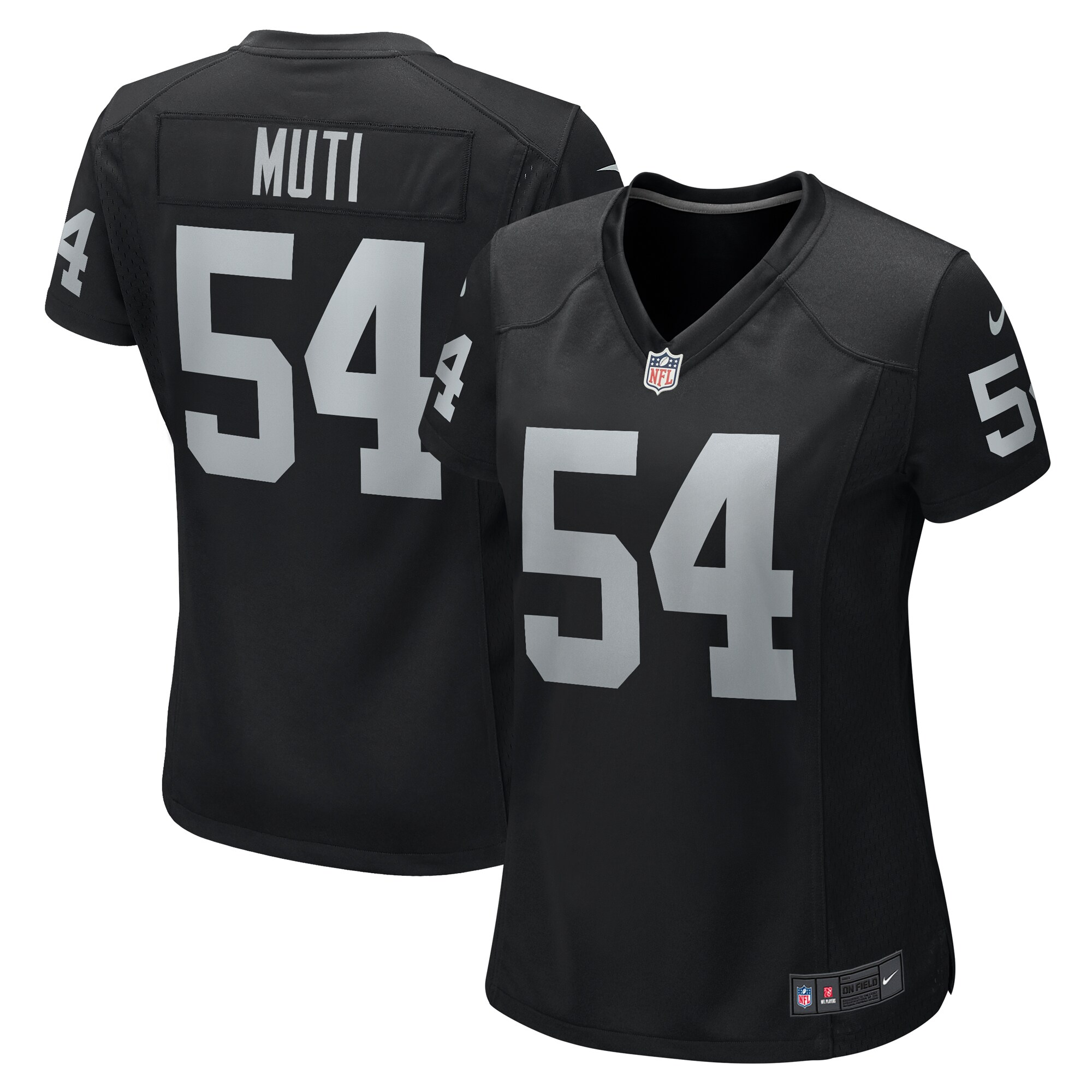 Las Vegas Raiders Netane Muti Black Team Game NFL Jersey Women's