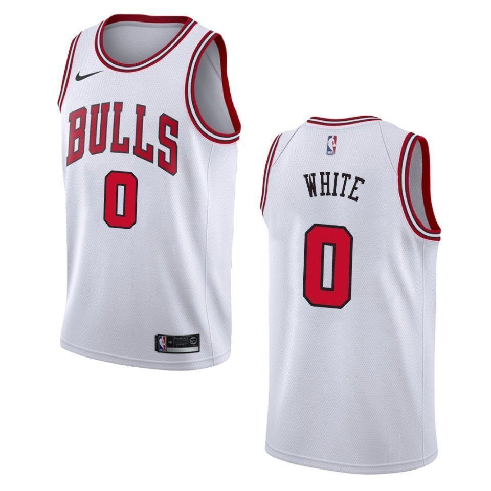 Chicago Bulls 0 Cob White Association Swingman White NBA Jersey Men's