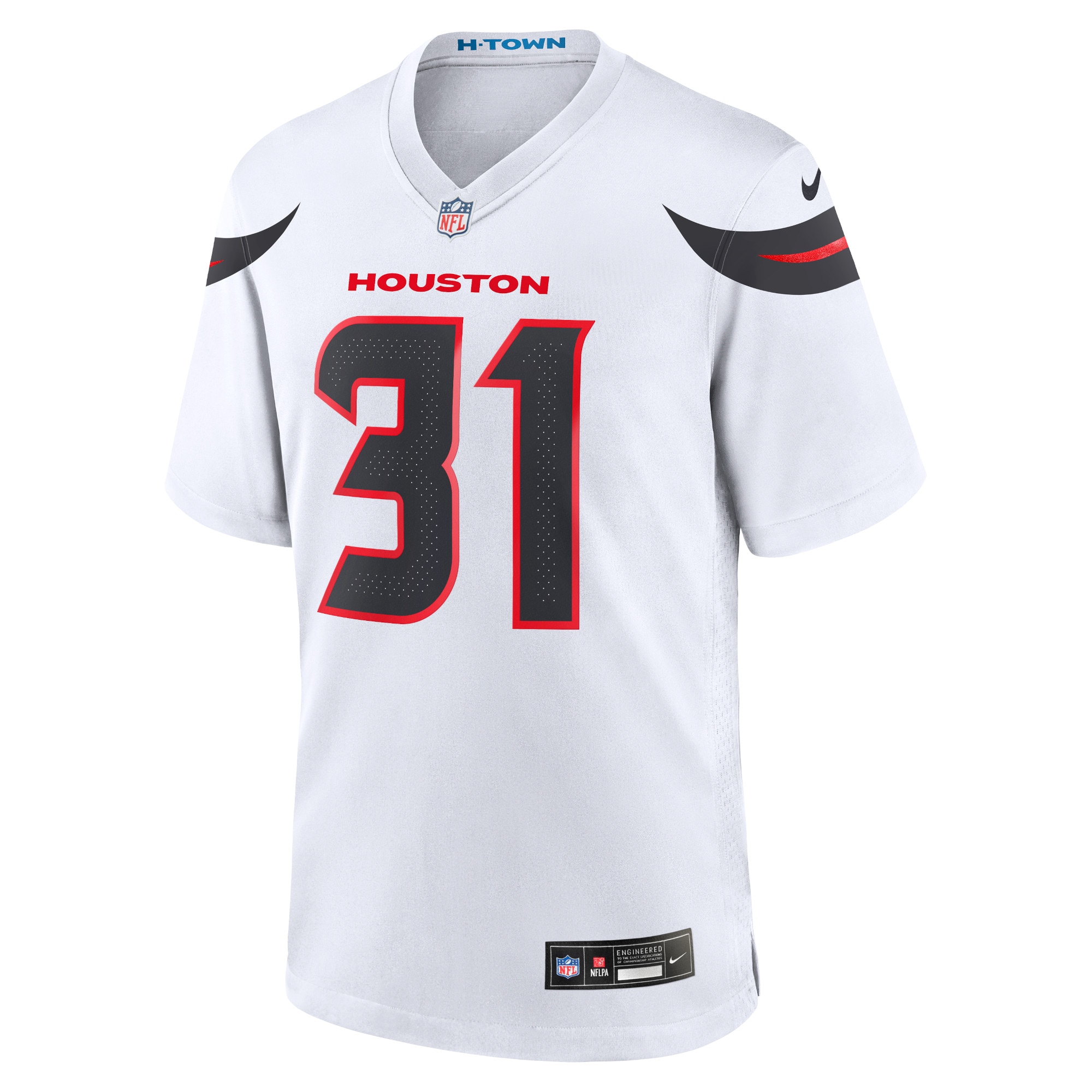 Houston Texans Dameon Pierce White Game NFL Jersey Men's