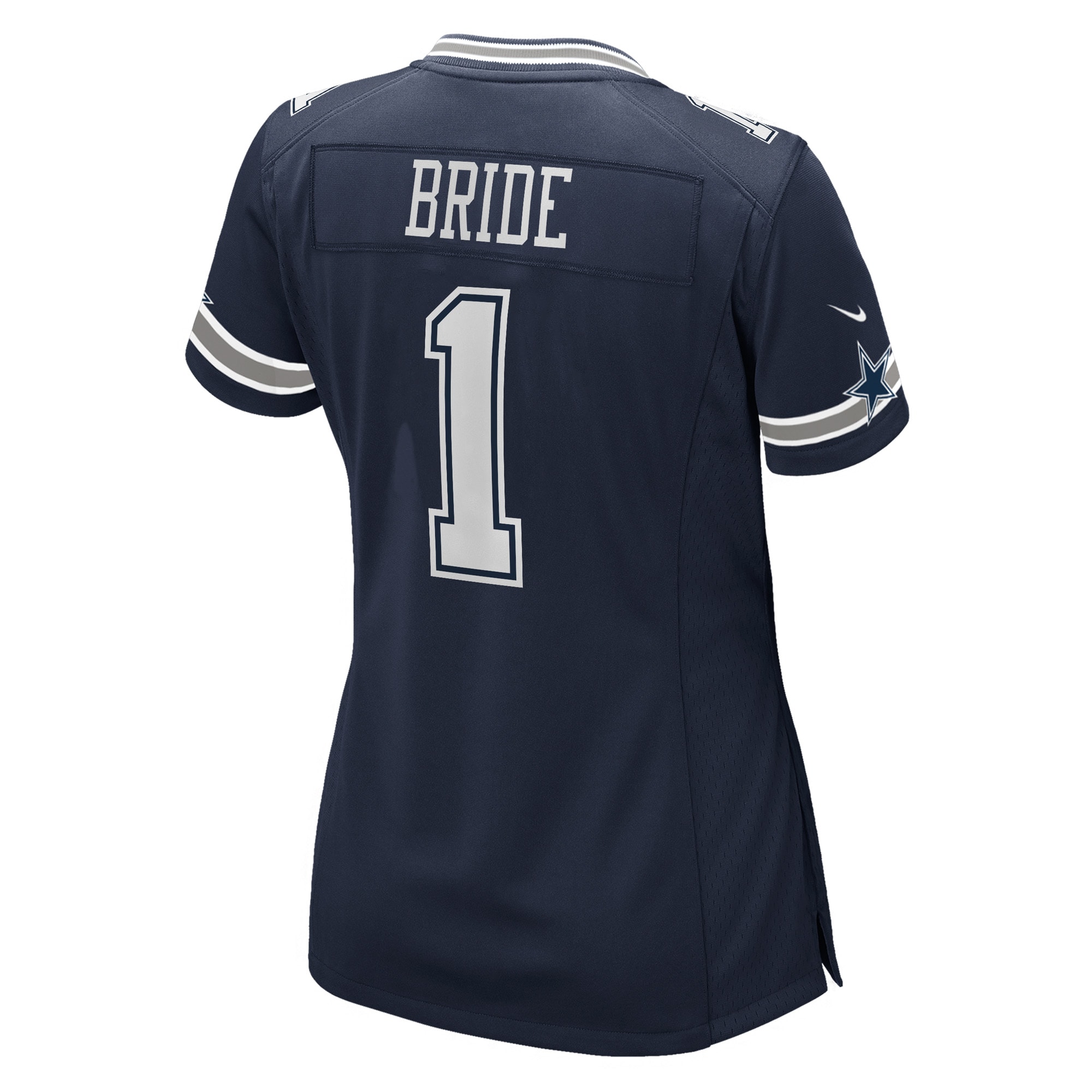 Dallas Cowboys Number 1 Bride Navy Game NFL Jersey Women's