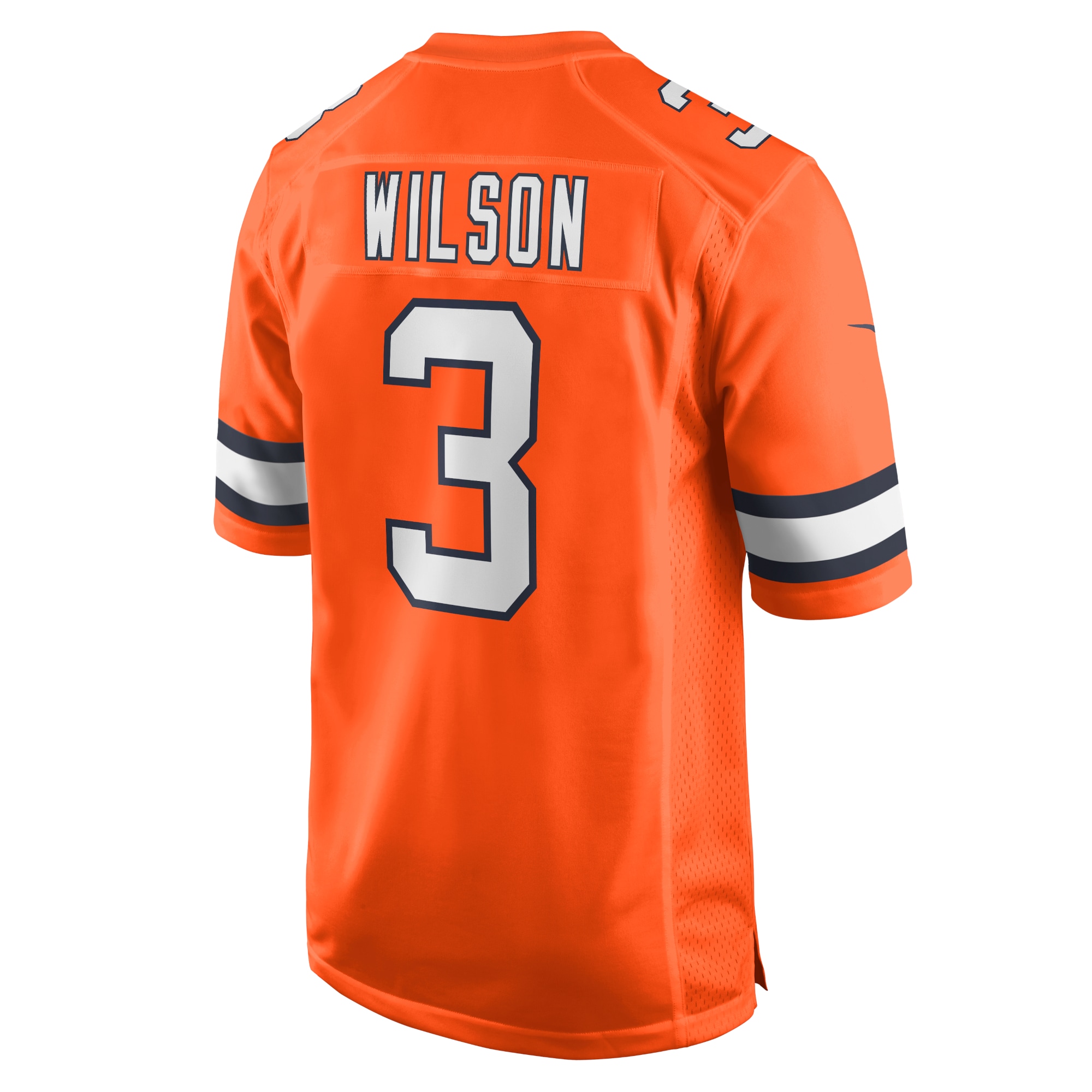 Denver Broncos Russell Wilson Orange Alternate Game NFL Jersey Men's