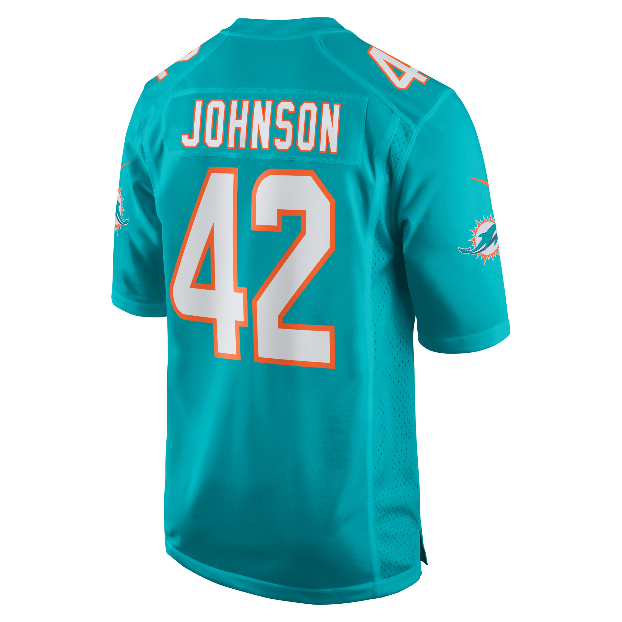 Miami Dolphins Alexander Johnson Aqua Game NFL Jersey Men's