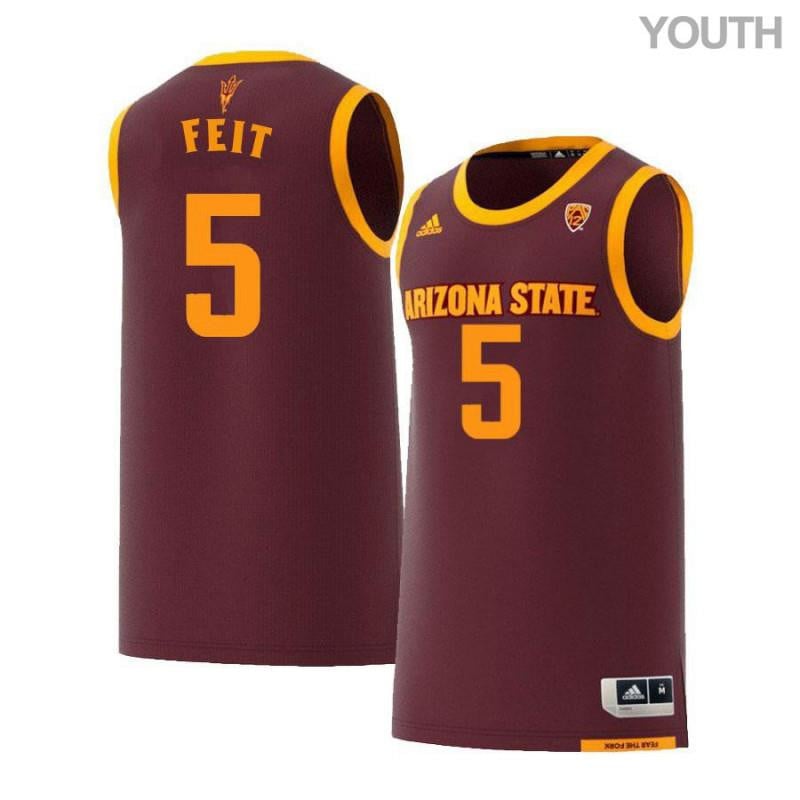 5 Kyle Feit Maroon Retro Arizona State Sun Devils NCAA Jersey Youth