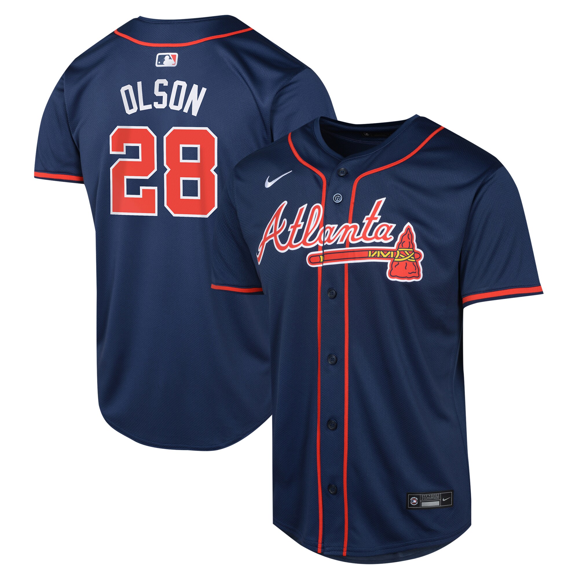 Atlanta Braves Matt Olson Navy Alternate Limited Player MLB Jersey Youth
