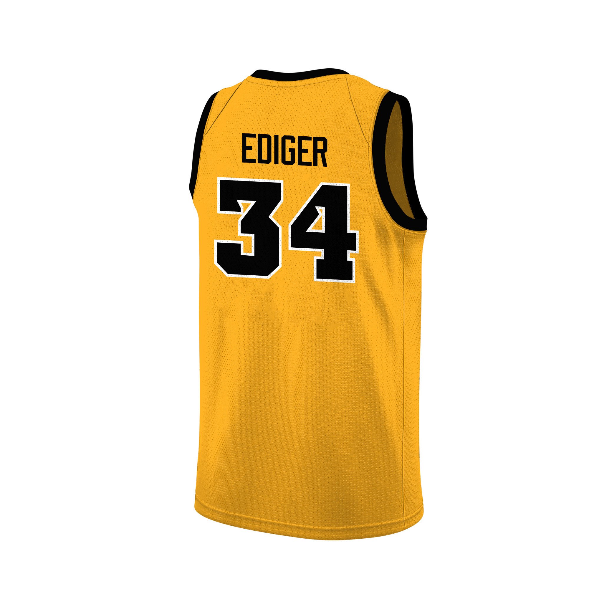 AJ Ediger 34 Iowa Hawkeyes 2024 Yellow Unisex NCAA Jersey Unisex