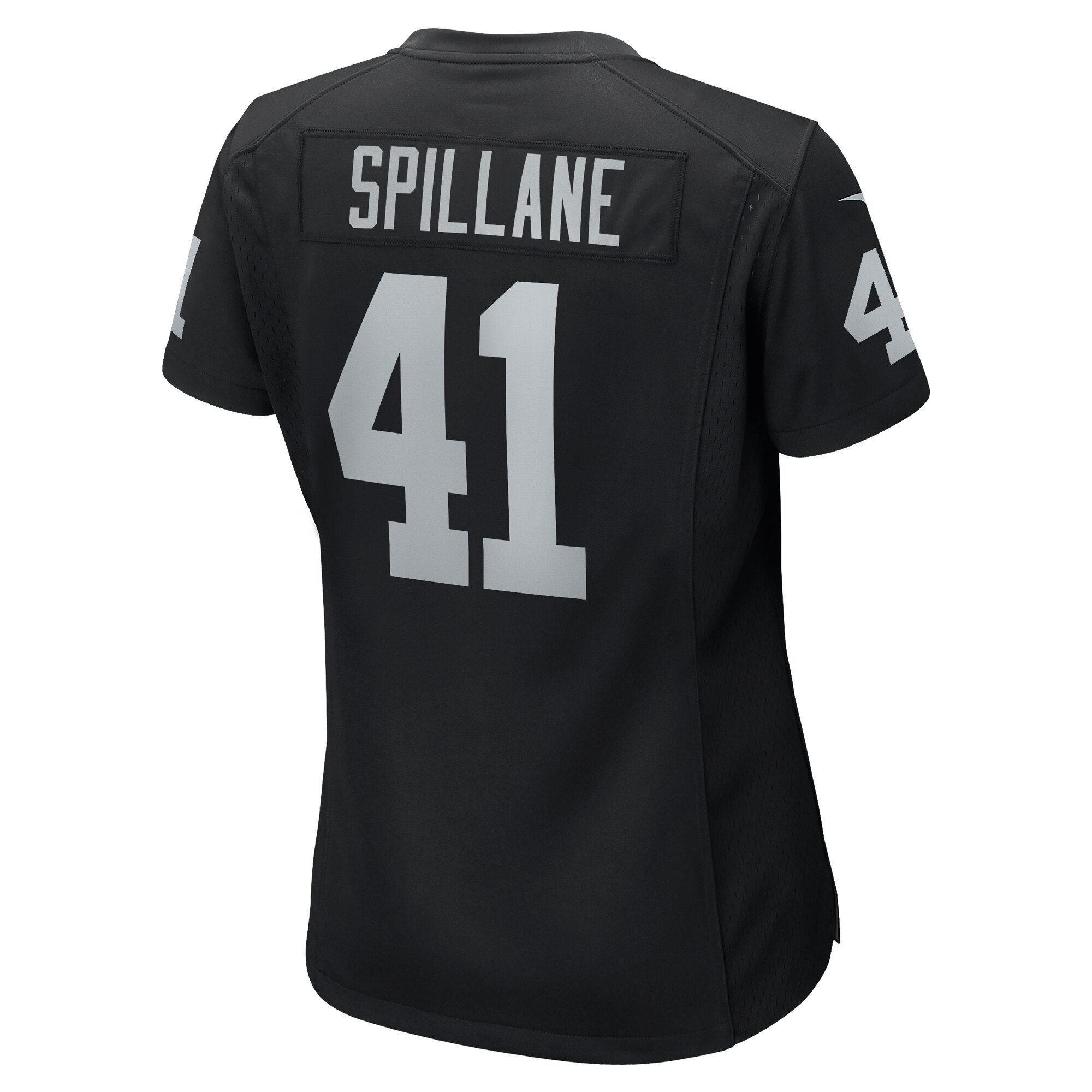 Las Vegas Raiders Robert Spillane Black Game Player NFL Jersey Women's