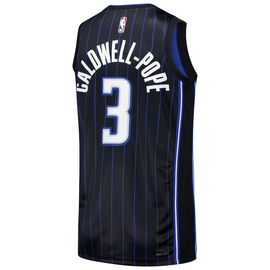 Kentavious Caldwell-Pope 3 Orlando Magic Unisex 2024 Offseason Addition Swingman Black NBA Jersey Unisex