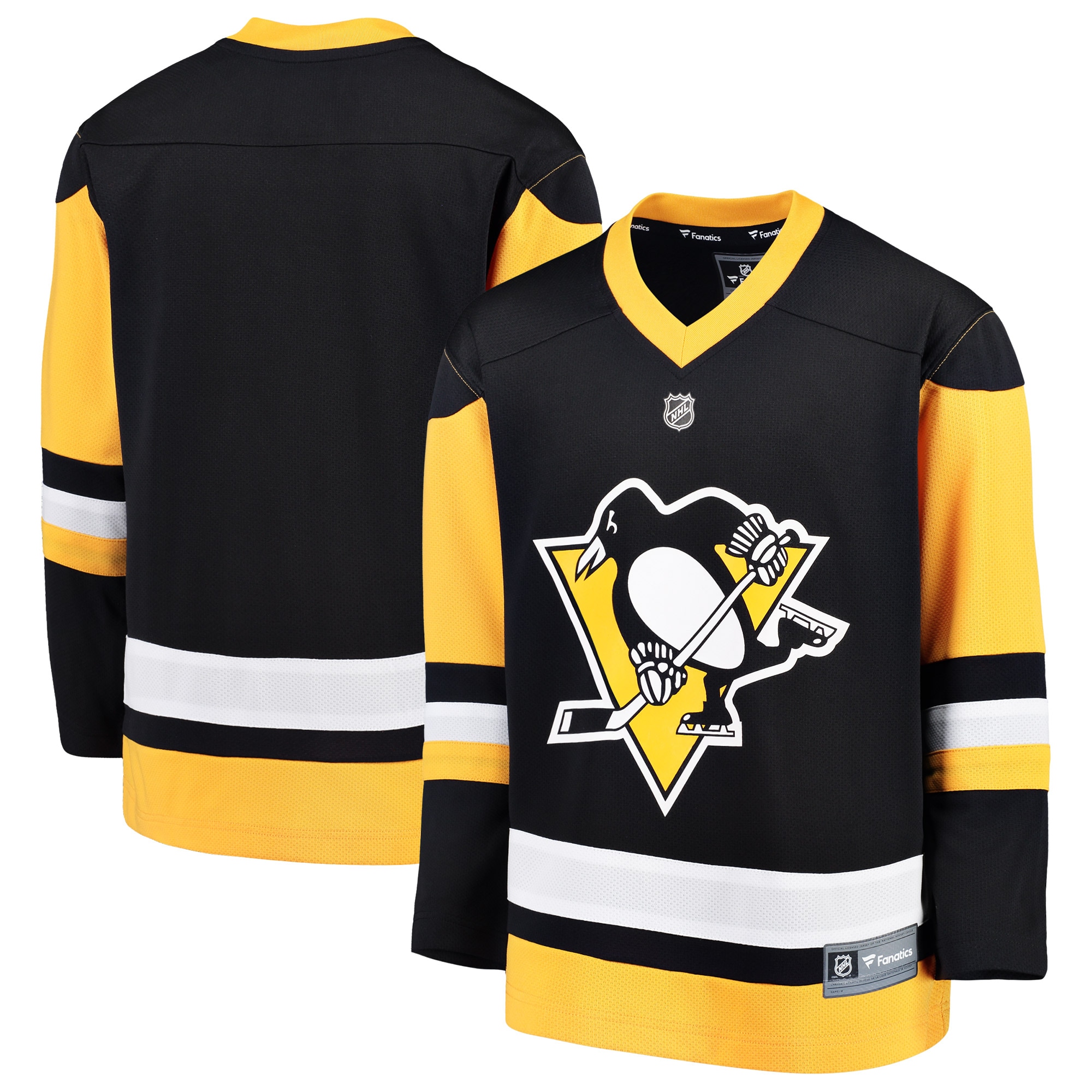 Pittsburgh Penguins Black Home Blank NHL Jersey Youth
