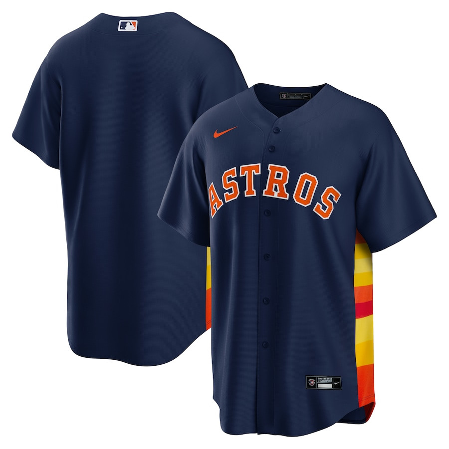 Houston Astros Alternate Navy MLB Jersey Men's
