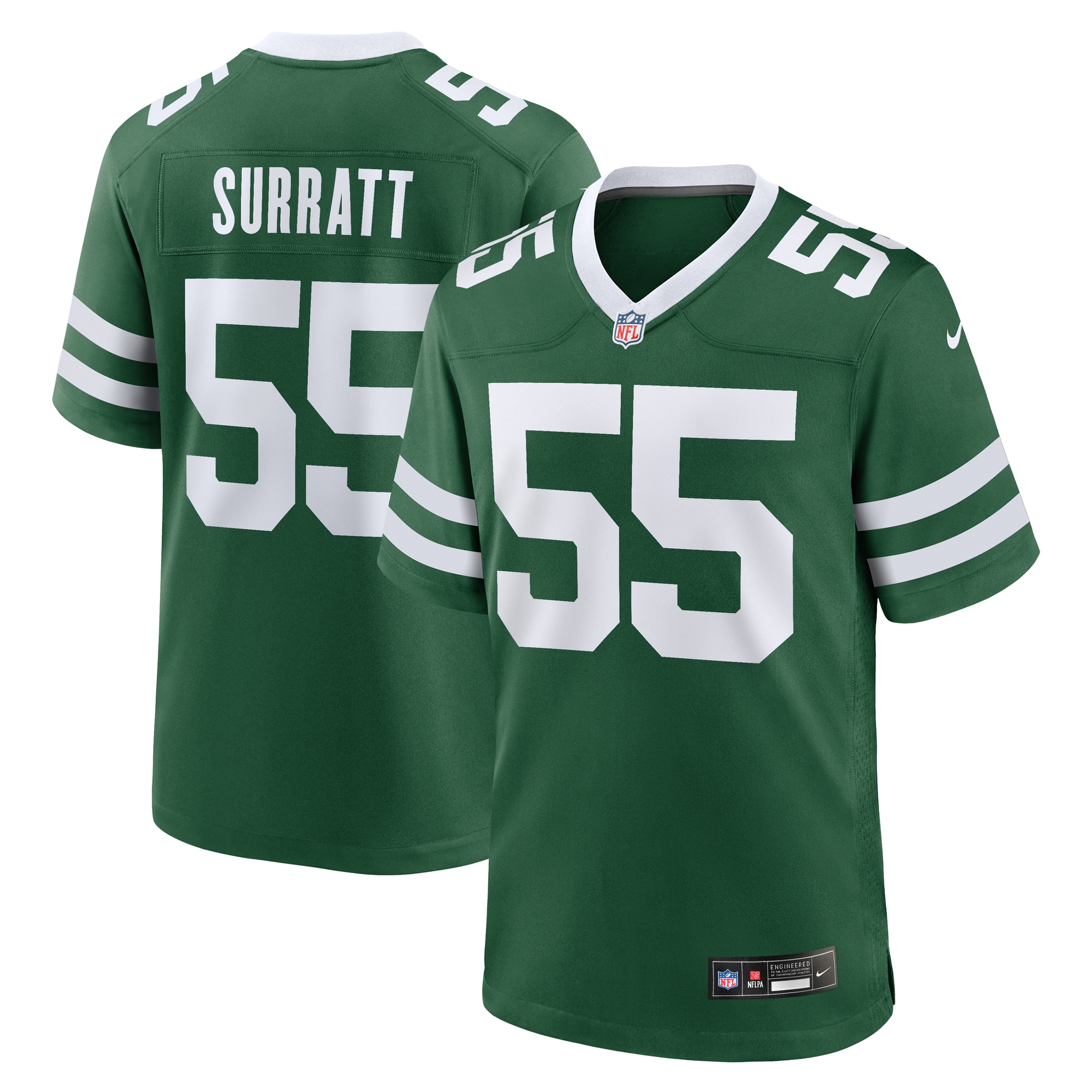 New York Jets Chazz Surratt Legacy Green Team Game NFL Jersey Men's