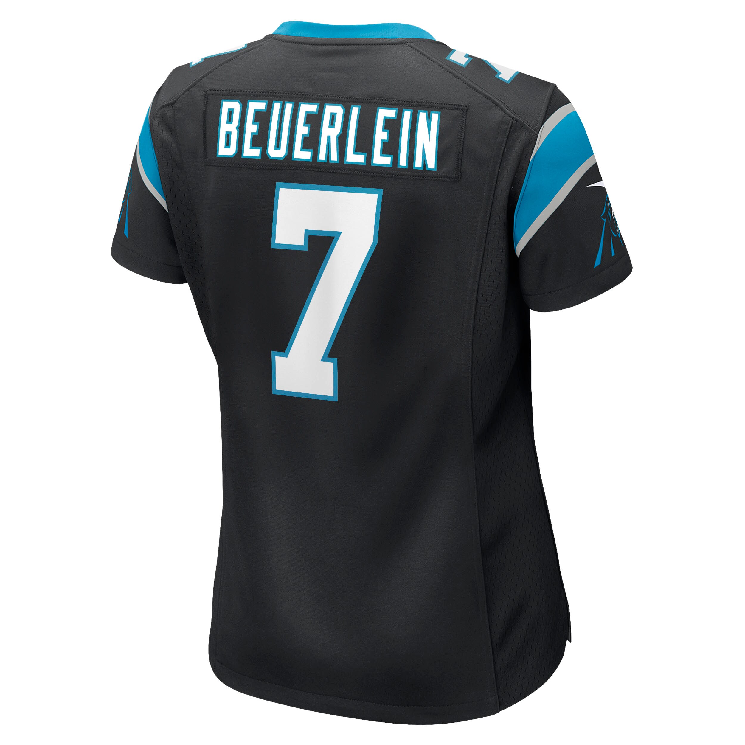 Carolina Panthers Steve Beuerlein Black Retired Player NFL Jersey Women's