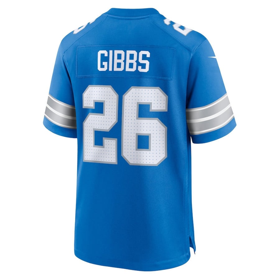 Jahmyr Gibbs #26 Detroit Lions Super Bowl LIX Blue NFL Jersey Youth