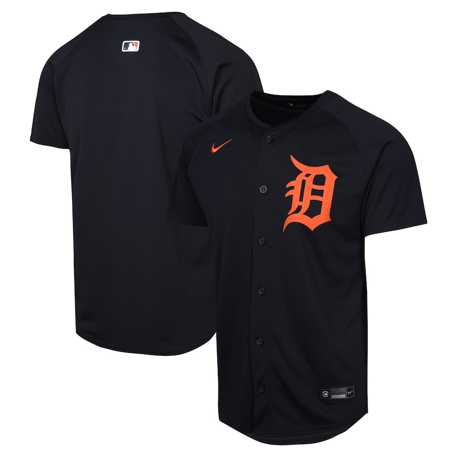 Detroit Tigers Alternate Limited Navy MLB Jersey Youth