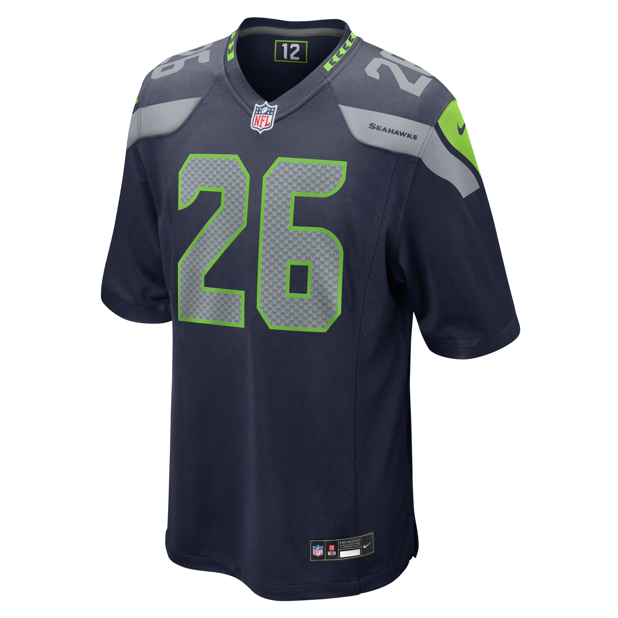 Seattle Seahawks Zach Charbonnet College Navy Game NFL Jersey Men's