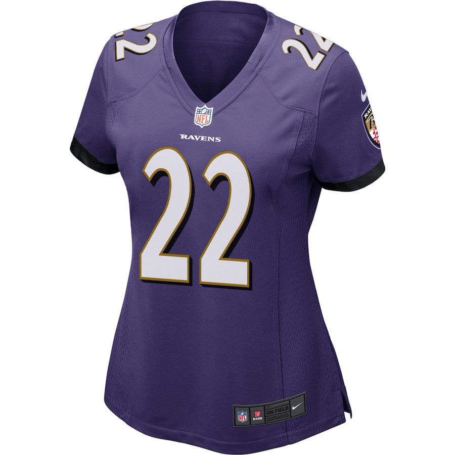 Derrick Henry 22 Baltimore Ravens Game Purple NFL Jersey Women's
