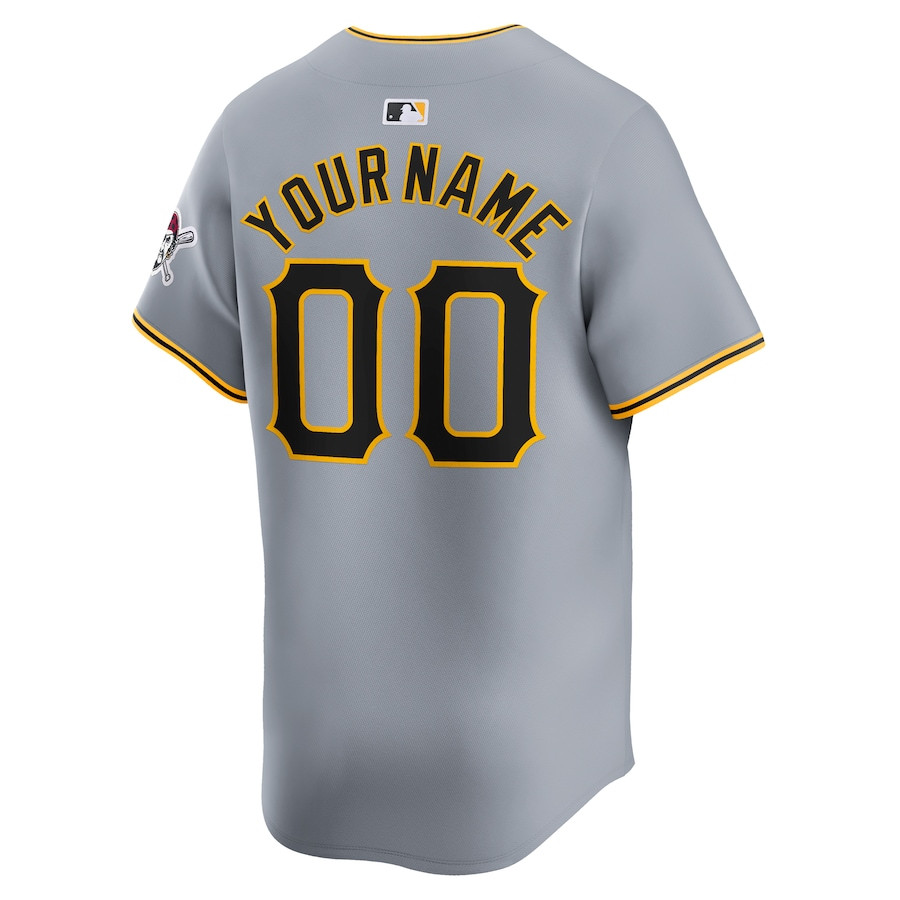 Pittsburgh Pirates Away Limited Custom Gray MLB Jersey Men's