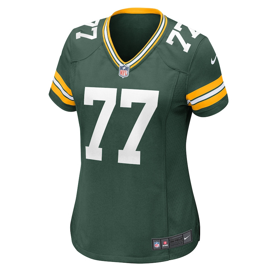 Jordan Morgan 77 Green Bay Packers Game Green NFL Jersey Women's