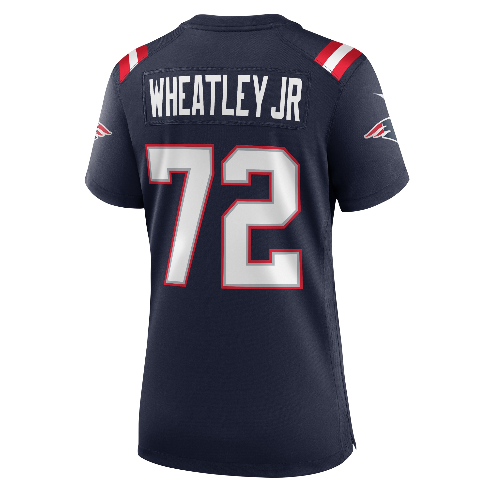 New England Patriots Tyrone Wheatley Navy Team Game NFL Jersey Women's