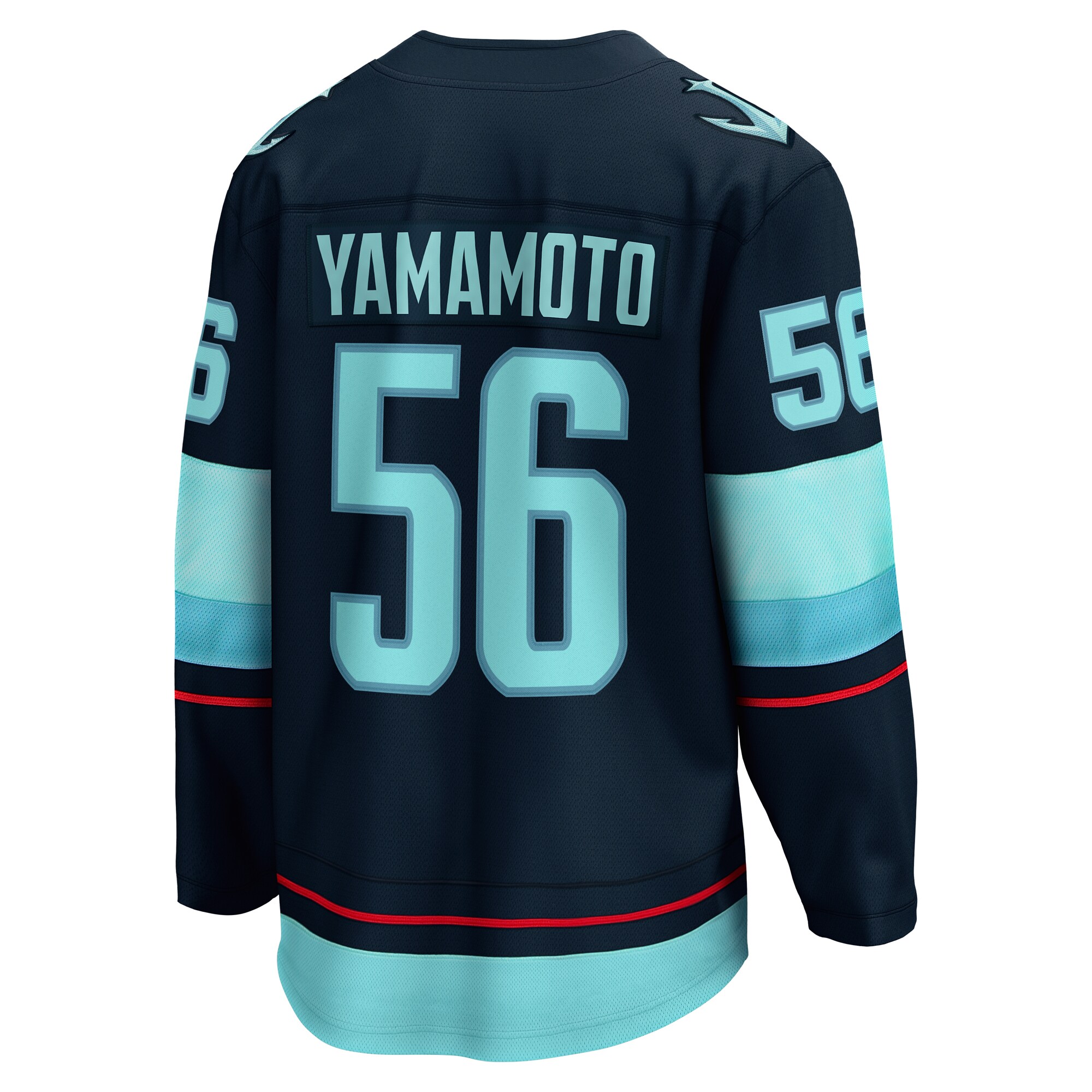 Seattle Kraken Kailer Yamamoto Deep Sea Blue Home Breakaway Player NHL Jersey Men's