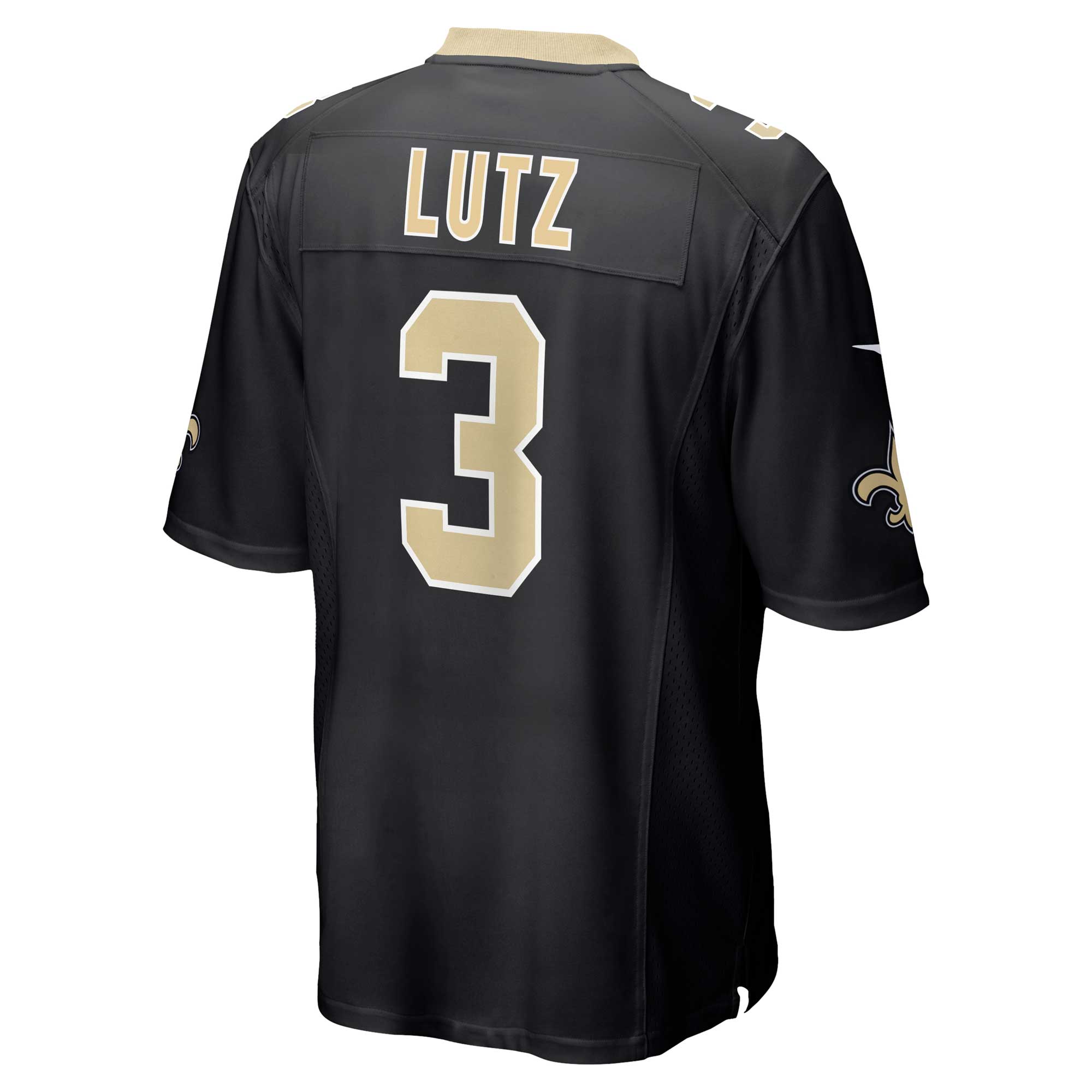 New Orleans Saints Wil Lutz Black Game NFL Jersey Men's