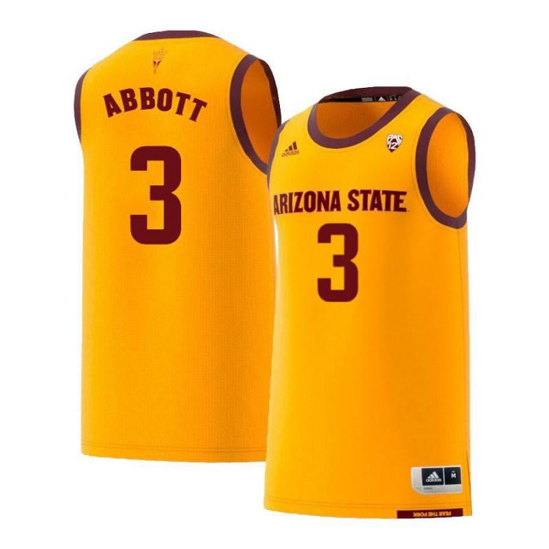 3 Ty Abbott Yellow Retro Arizona State Sun Devils NCAA Jersey Men's