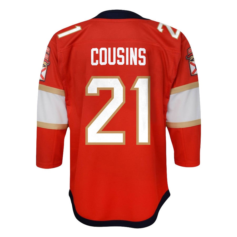 Nick Cousins 21 Florida Panthers 2024 STANLEY CUP Final Home Breakaway Red NHL Jersey Youth