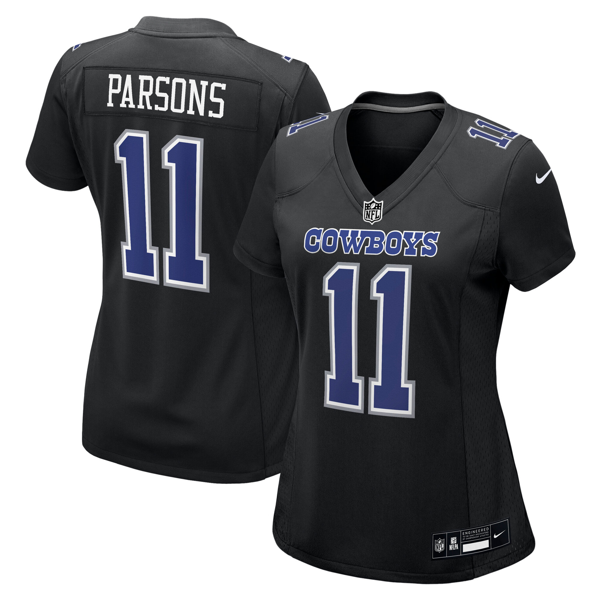 Dallas Cowboys Micah Parsons Carbon Black Fashion Game NFL Jersey Women's