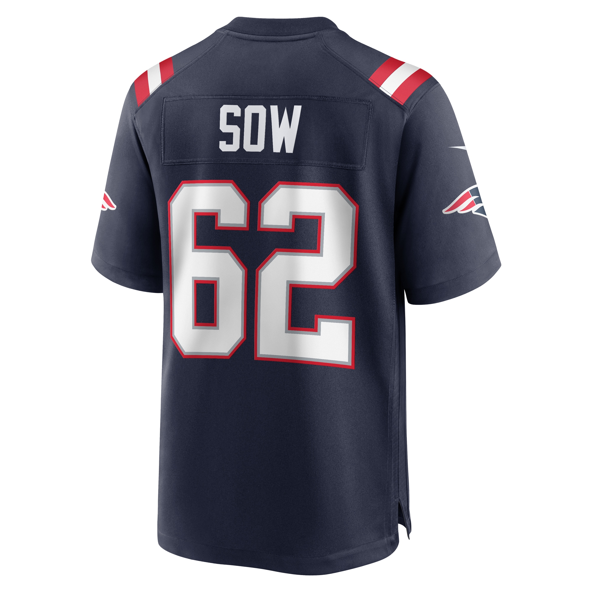 New England Patriots Sidy Sow Navy Team Game NFL Jersey Men's